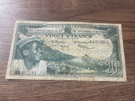 Kongo Belgijskie - 20 franków - 1957 - rzadki