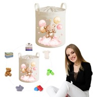 KOSZ KOSZYK NA ZABAWKI UBRANIA PRANIE DUŻY ZAMYKANY POJEMNIK ORGANIZER