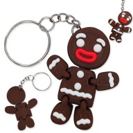 BRELOK LUDZIK PIERNIKOWY ŚWIĄTECZNY brelok 3D do kluczy ozdoba ŚWIĘTA BRĄZ