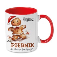 Świąteczny kubek z imieniem na prezent CIASTEK ŚWIĘTA śmieszny MIKOŁAJKI