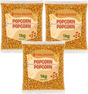 Malinowe POPCORN ZIARNO 3x1kg Zestaw Kukurydza do Prażenia Wysoka Jakość