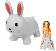 Skoczek Gumowy Krowa BIAŁY KRÓLIK Dmuchane Zwierzę do Skakania