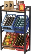 Regał na skrzynki z napojami 4 poziomy 150 kg