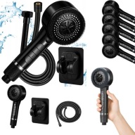 SŁUCHAWKA PRYSZNICOWA Z WĘŻEM CZARNA WYSOKOCIŚNIENIOWA OSZCZĘDNA 3W1 ZESTAW