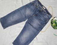 DENIM Spodenki rybaczki jeans vintage 38 M #48