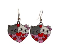 Kolczyki na walentynki - koty z sercami 4