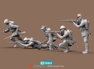 Żywica figurki polskich żołnierzy WWII 1/16