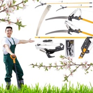 SEKATOR OGRODOWY TELESKOPOWY WYSIĘGNIK 1,25–2,4 M 2W1 PIŁA 29 CM POWERMAT