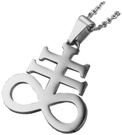 Krzyż Lewiatana Satanistyczny amulet talizman stal