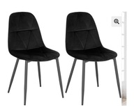 WOLTU KRZESŁA DO JADALNI, ZESTAW 4SZTUKI CZARNE