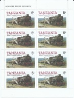 Arkusz znaczków -Tanzania wyprzedaż kolekcji /37 /