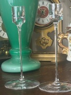 WEDGWOOD GLASS SANDRINGHAM PARA ŚWIECZNIKÓW NA WYS. NÓŻKACH 17CM MINIATURY