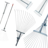 GRABIE DO LIŚCI WACHLARZOWE DRUCIANE REGULOWANE METALOWY RĄCZKA TELESKOPOWA