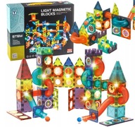 KLOCKI MAGNETYCZNE TOR KULKOWY 110 Elementów XXL