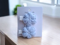 Mini spineczki do włosów szydełkowy kwiatek 2 szt.