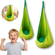 HUŚTAWKA DLA DZIECI KOKON FOTEL WISZĄCY 140CM KRZESŁO BUJAK ZIELONY