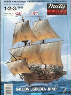 Mały Modelarz 1-2-3/2009 galeon GOLDEN HIND