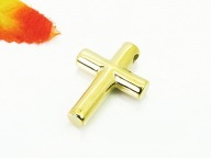 Duży męski krzyżyk zawieszka do łańcuszka stal chirurgiczna złoty Z316