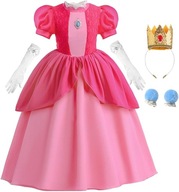 Sukienka Księżniczka Różowa Aurora Peach Akcesoria 110cm karnawał Bal