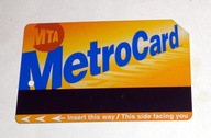 METROCARD NYC - karta metra Nowy Jork .