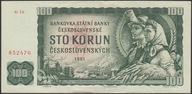 Czechosłowacja 100 koron 1961 - G61 - stan 2
