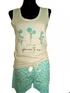 Piżama damska szerokie RAMIONKA szorty r. XXL