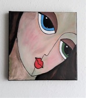 OCZY , tryptyk, obraz abstrakcja 