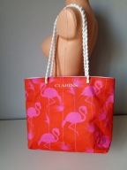 1 sztuka Piękna markowa torebka letnia flamingi Clarins