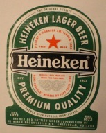 ETYKIETA - Heineken - HEINEKEN LAGER BEER - PREMIUM QUALITY