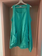 Sukienka KEKOO design 11/42 zielona bawełna 100% gruby splot