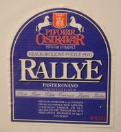 ETYKIETA - PIVOVAR OSTRAVAR - RALLYE - NIEALKOHOLICKE SVETLE PIVO - CZECHY