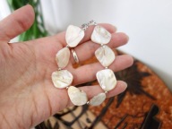 NOWA BRANSOLETKA Z MUSZLI MUSZLA MASA PERŁOWA