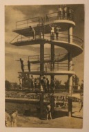 Warszawa - Varsovie. Pływalnia na ul. Łazienkowskiej, CZYSTA, STARA