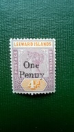 Leeward Islands * 1d/4d nadruk QV kolonie angielskie brytyjskie