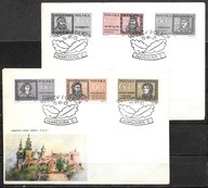 *FDC ROCZNIK 1961 Fi 1088-93 kas. 2 szt. WIELCY POLACY / komplet