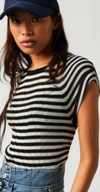 Free people Bluzka w paski czarno białe