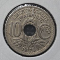*FRANCJA [0129]*10 centymów 10 CMES 1925 Trzecia Republika Czapka frygijska
