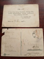 Pocztówka + kartka - Wilno - 1934-1935, Ostra Brama