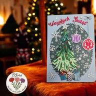 Ręcznie robiona kartka świąteczna 3D – „Wesołych Świąt” DJora