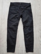 SPODNIE JEANSOWE BIKER Czarne STRADIVARIUS r. 36 S