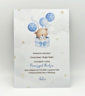 Zaproszenia jednosteonne A6 na Roczek | Urodziny dziecka | personalizowane
