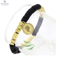 72016 Bransoletka złota stal chirurgiczna koraliki moneta