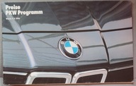 Prospekt BMW Preise PKW Programm Cennik 4.8.1986