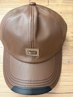 Czapka z daszkiem męska skóra ekologiczna