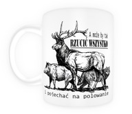 Deska pod czaszkę rogacza parostki kozła - kubek dla myśliwego #KM-02