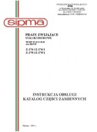 SIPMA Z-276...Z-279/1 - instrukcja obsługi, katalog części pras (1997)