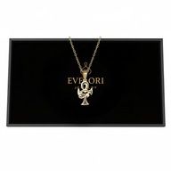 Naszyjnik Ankh Oko Horusa Egipski Amulet Unisex Złoty Srebrny 60cm