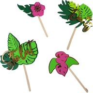 Zestaw topperów na tort - TROPIKI