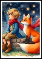 A2 PLAKAT MAŁY KSIĄŻĘ ANTOINE DE SAINT-EXUPERY MAŁY KSIĄŻĘ I PRZYJACIEL LIS