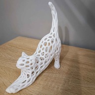 Figurka kot varanoi druk 3d biała